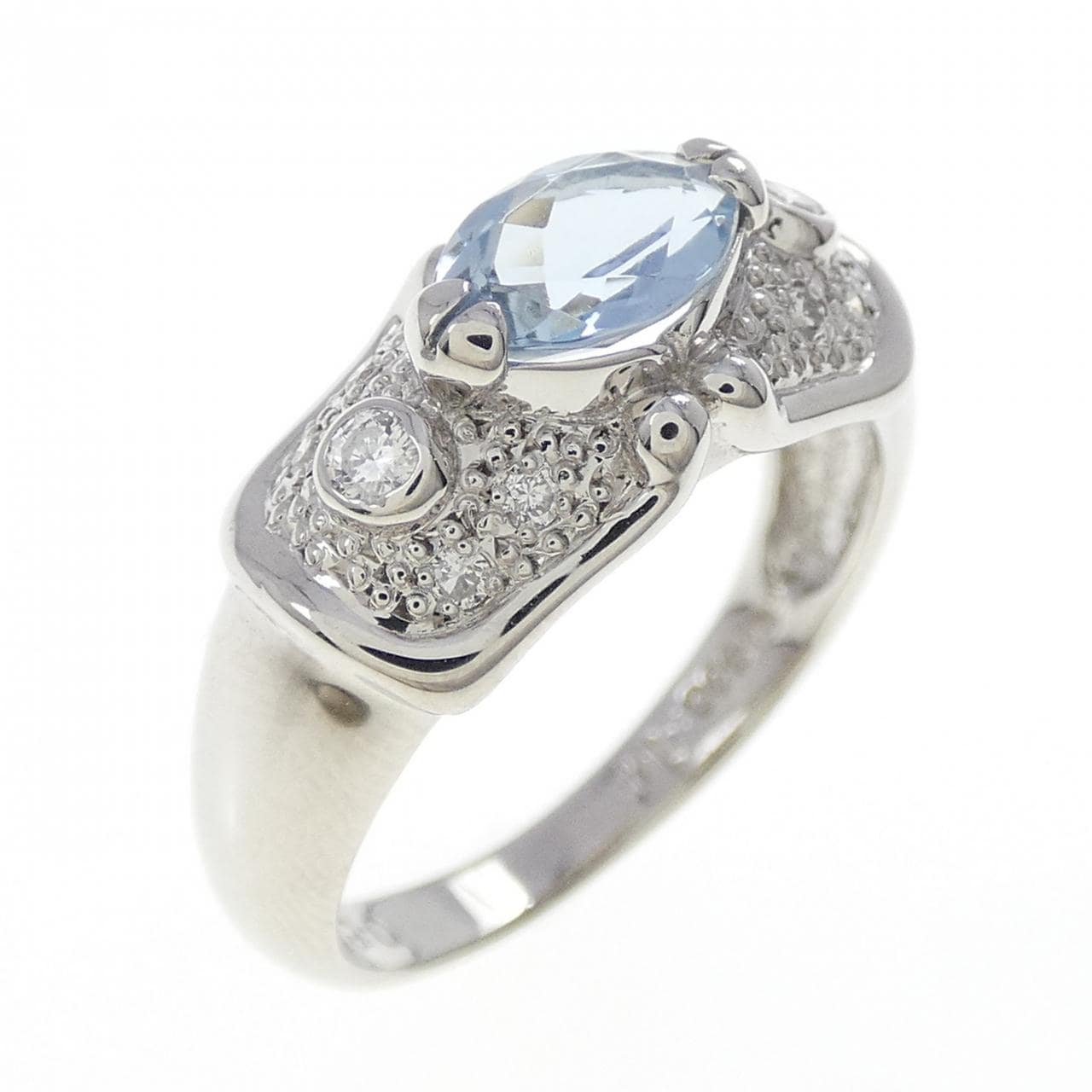 PT900 アクアマリン リング 0.65CT