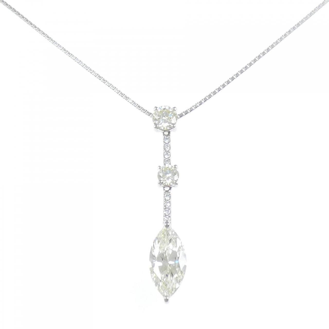PT Diamond Necklace 3.002CT VLY SI2 Marquise Cut /0.511CT LY VS1 VG /0.305CT LY VS1 VG