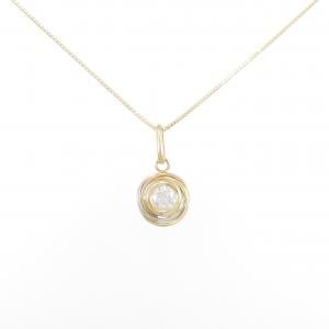 K18YG/PT900 ダイヤモンド ネックレス 0.30CT