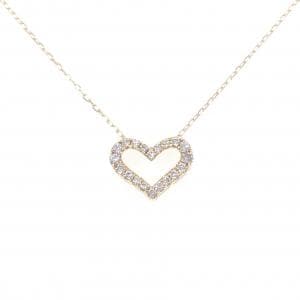 K18PG ハート ダイヤモンド ネックレス 0.34CT