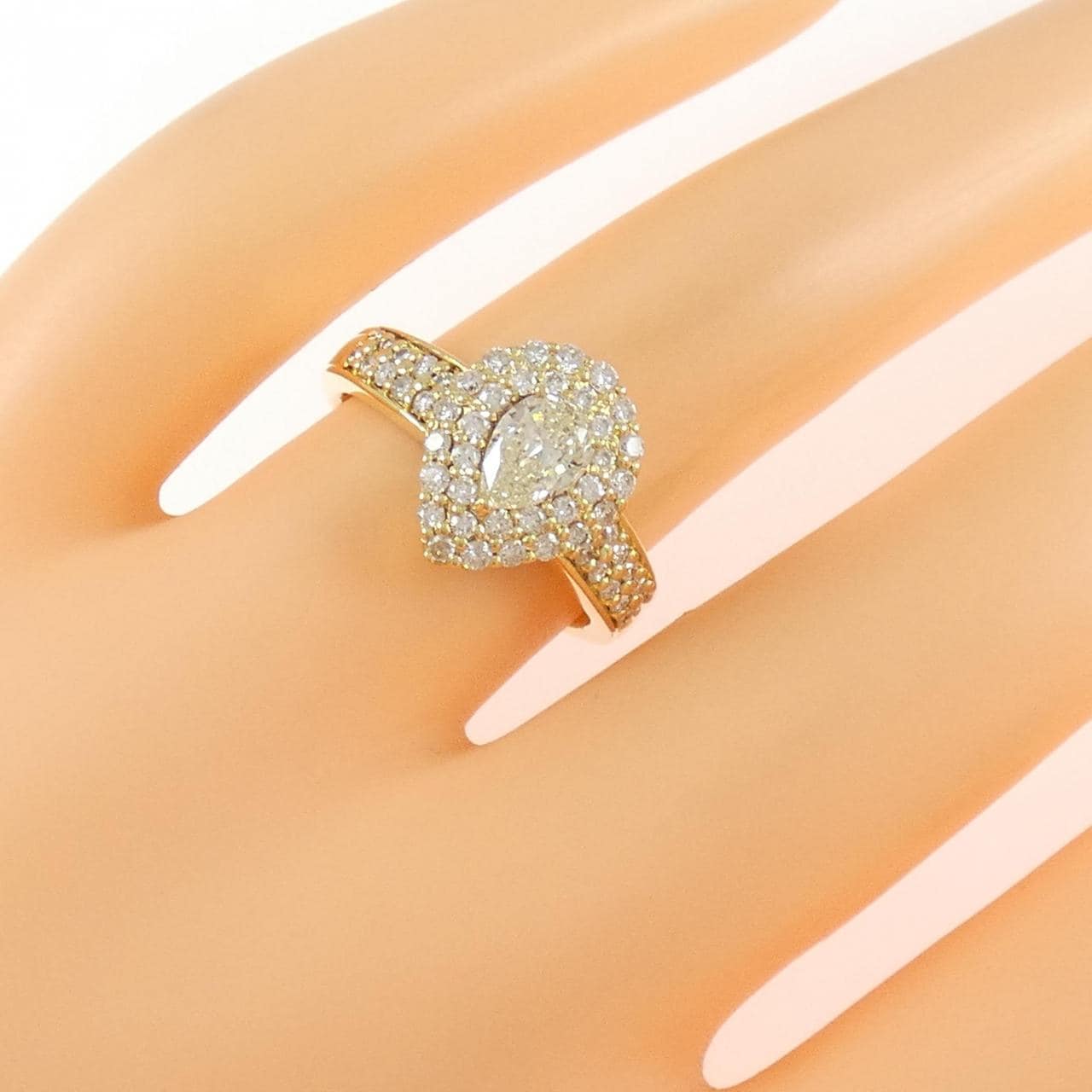 K18YG ダイヤモンド リング 0.45CT