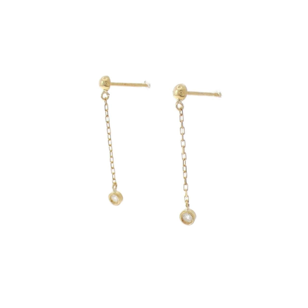 K18YG ダイヤモンド ピアス 0.04CT