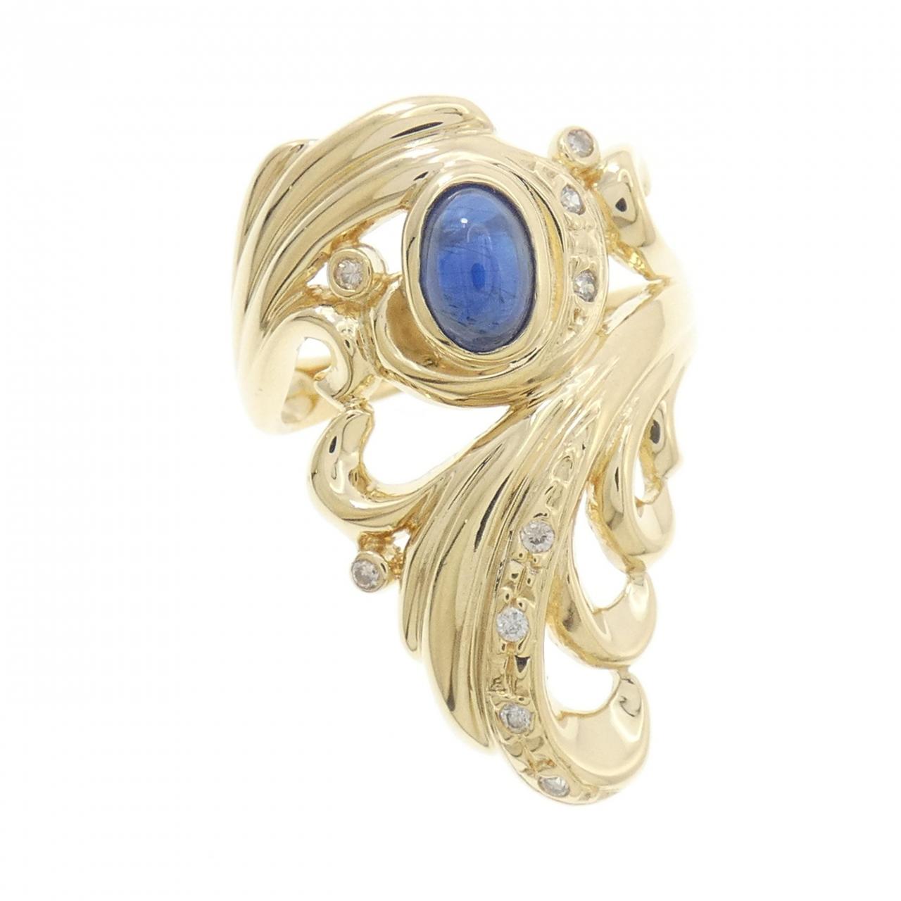 K18YG サファイヤ リング 0.87CT