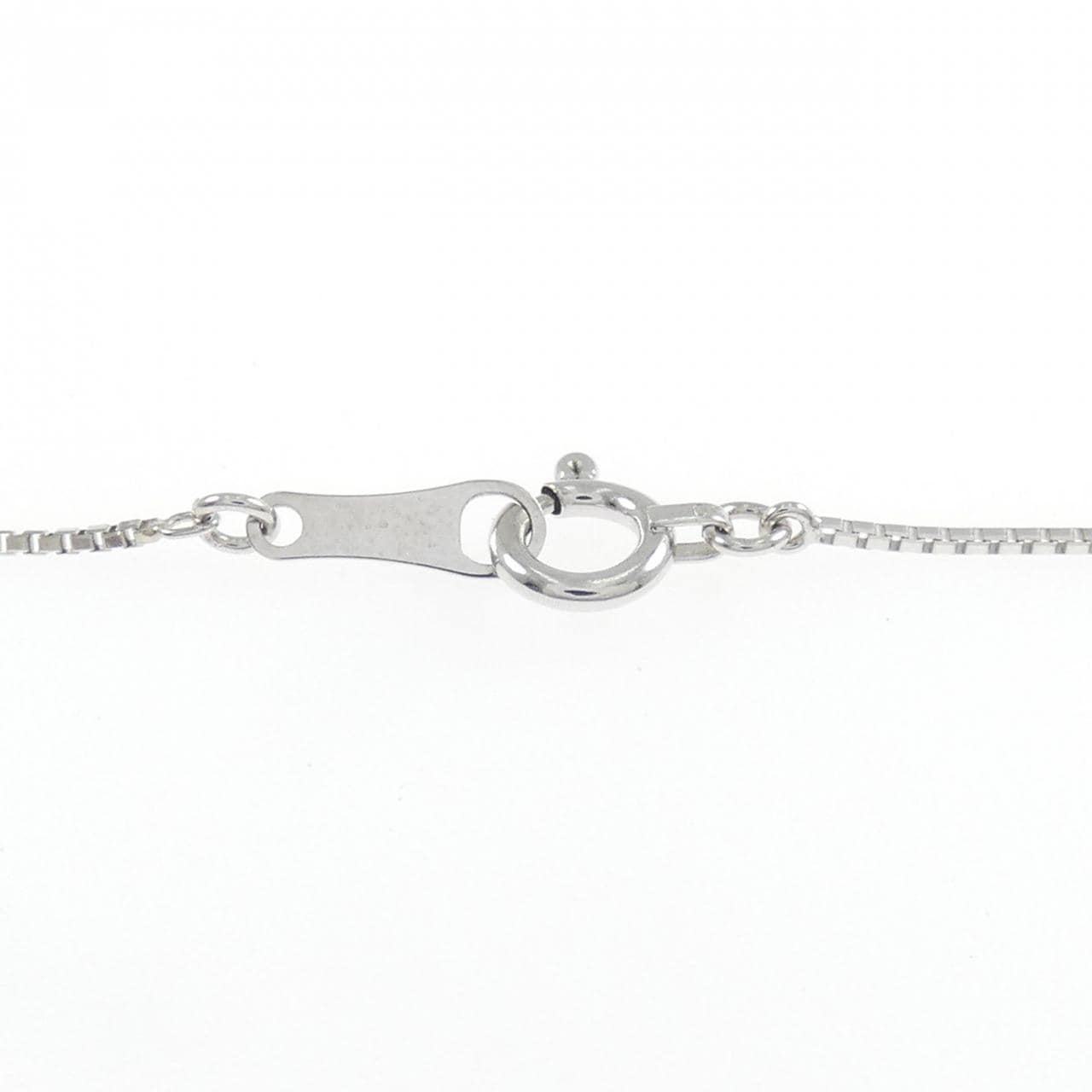 K18WG/PT850 ダイヤモンド ネックレス 0.24CT