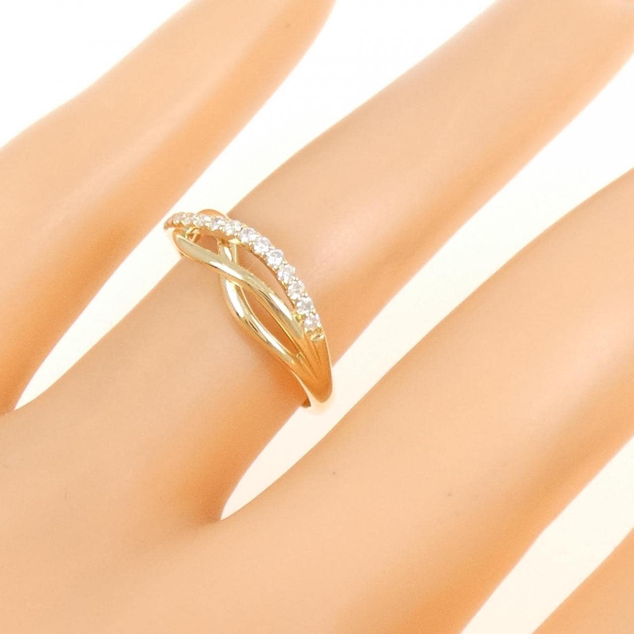 K18YG ダイヤモンド リング 0.12CT
