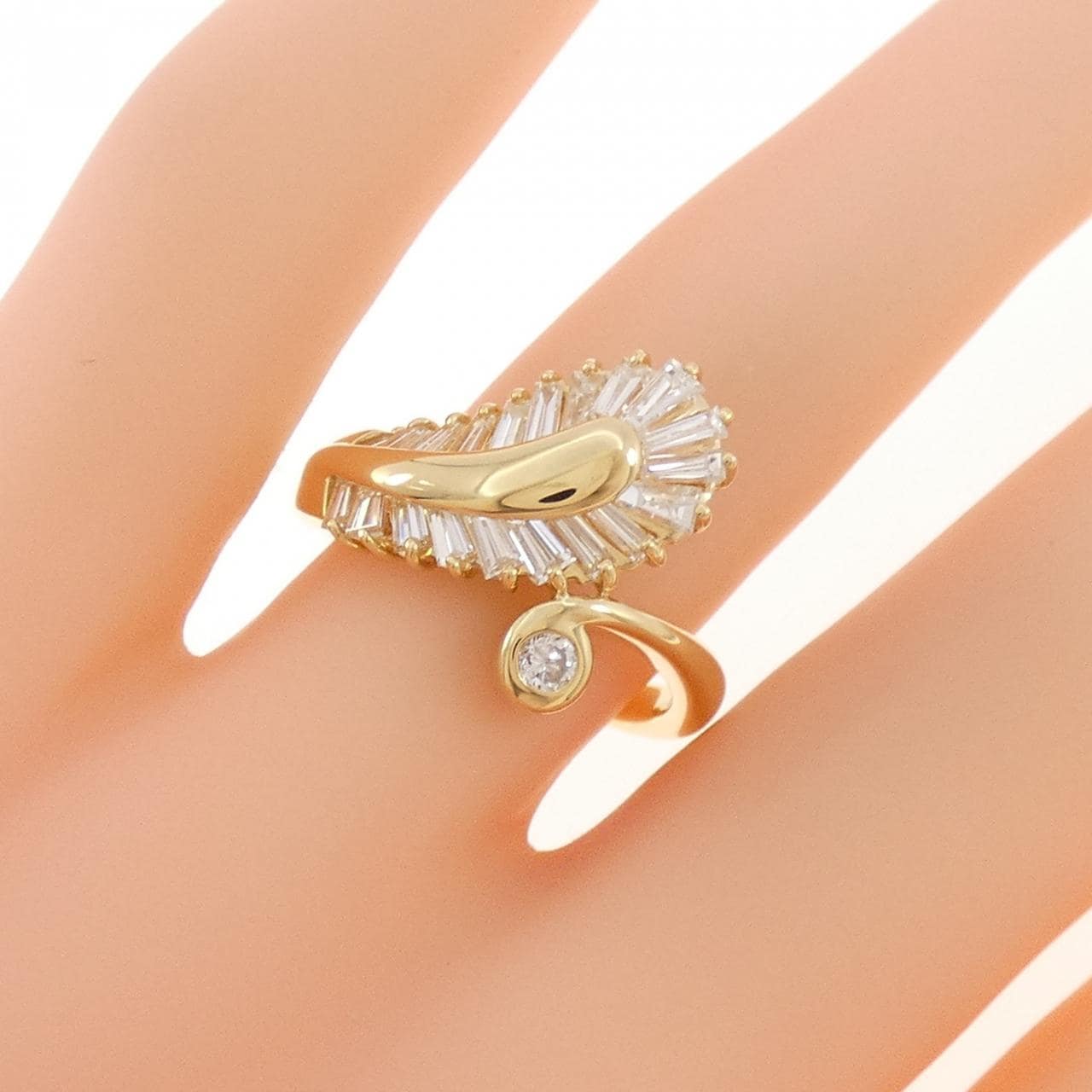 K18YG ダイヤモンド リング 0.98CT