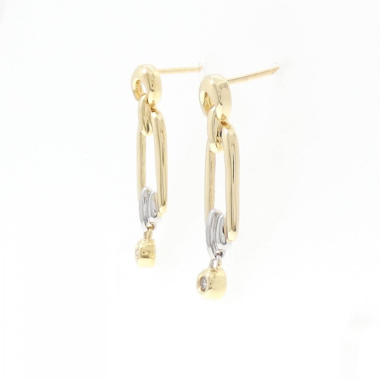 K18YG/K18WG ダイヤモンド ピアス 0.04CT