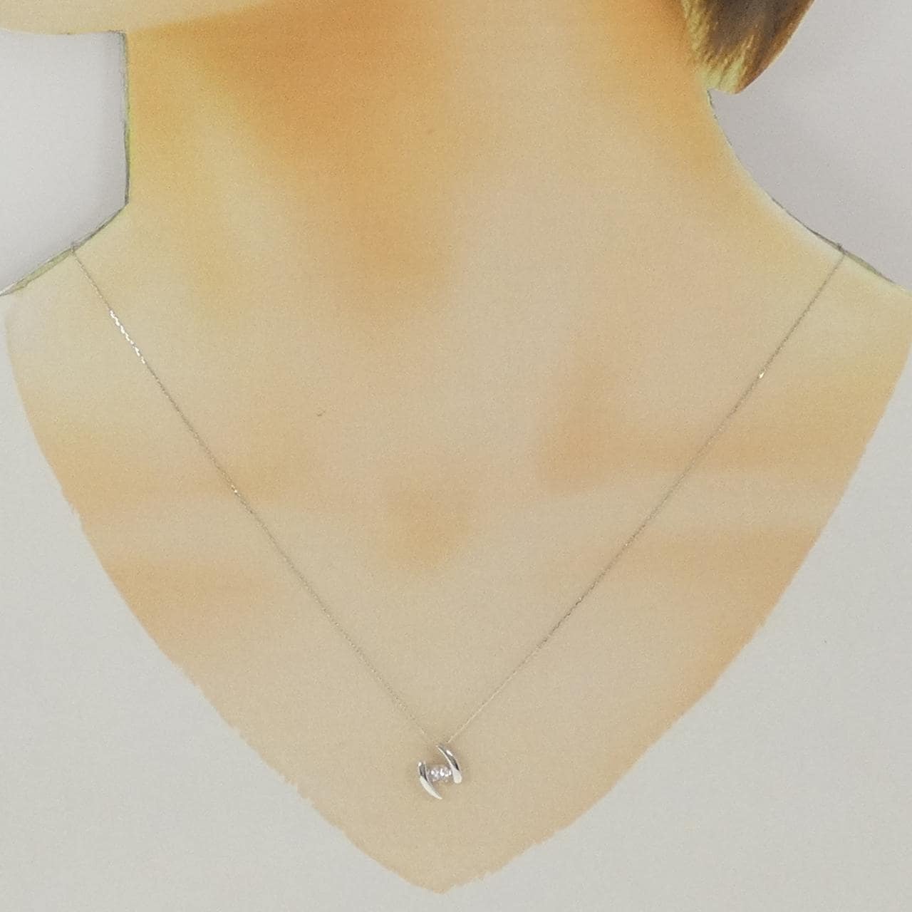 K18WG ダイヤモンド ネックレス 0.13CT