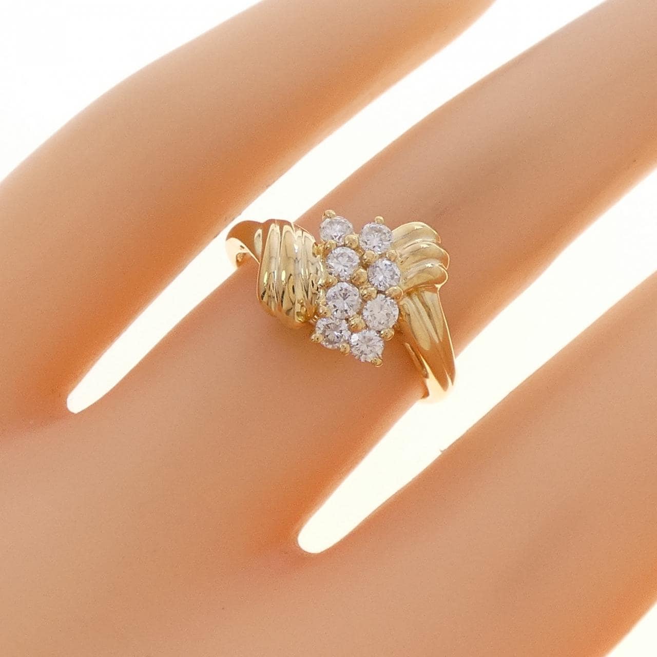 K18YG ダイヤモンド リング 0.32CT