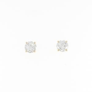 [Remake] K18YG/ST Diamond Earrings 0.529CT 0.534CT G SI1 VG