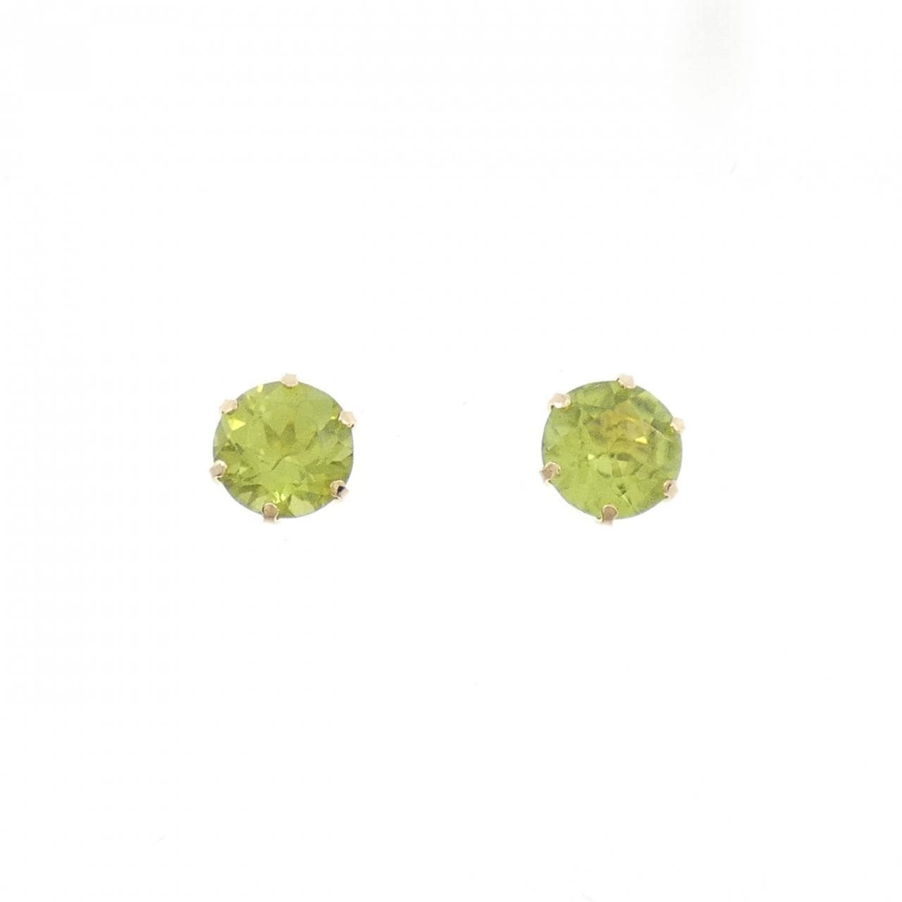 【新品】K18YG ペリドット ピアス