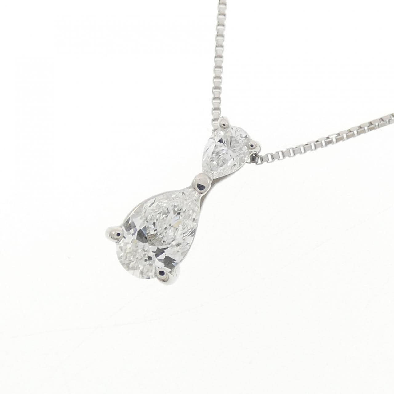 PT950/PT850 ダイヤモンド ネックレス 0.311CT E VS2 ペアシェイプ