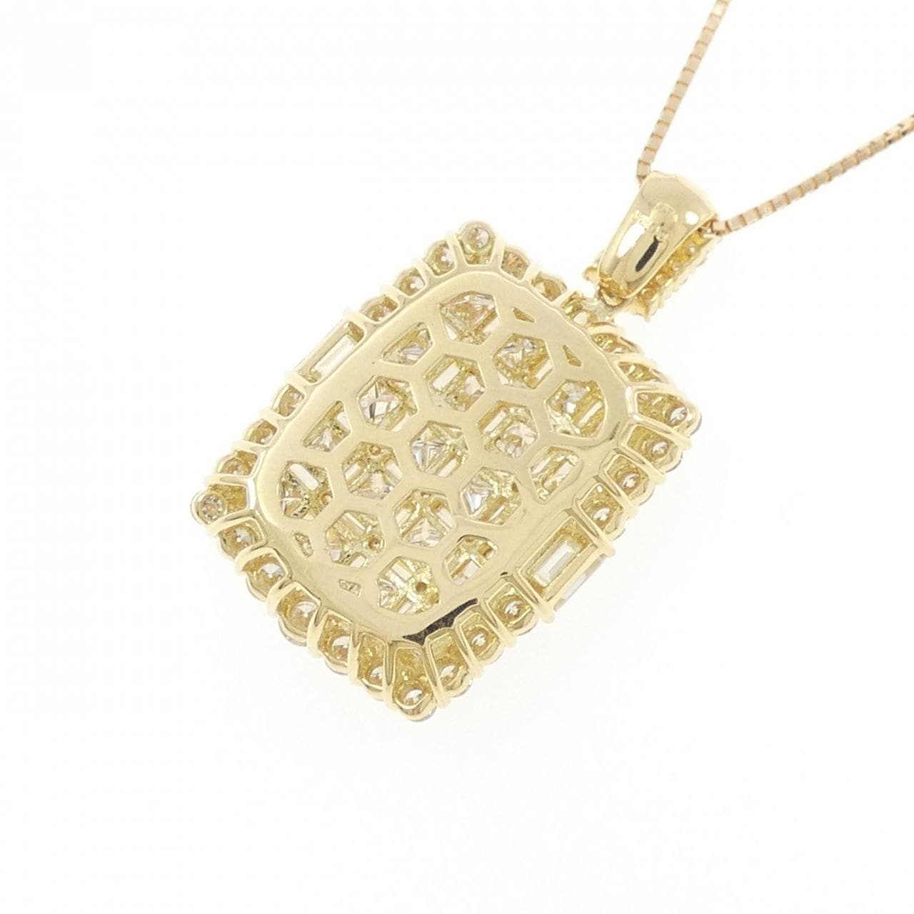 【新品】K18YG パヴェ ダイヤモンド ネックレス 2.00CT