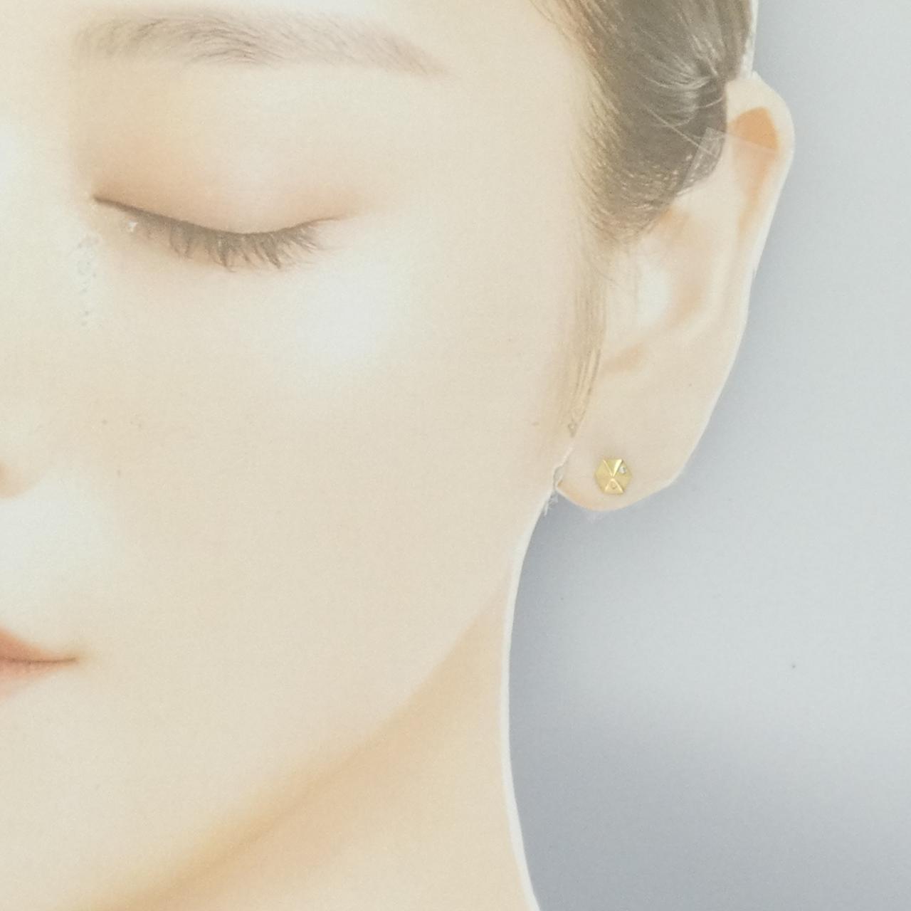 K18YG ダイヤモンド ピアス 0.02CT
