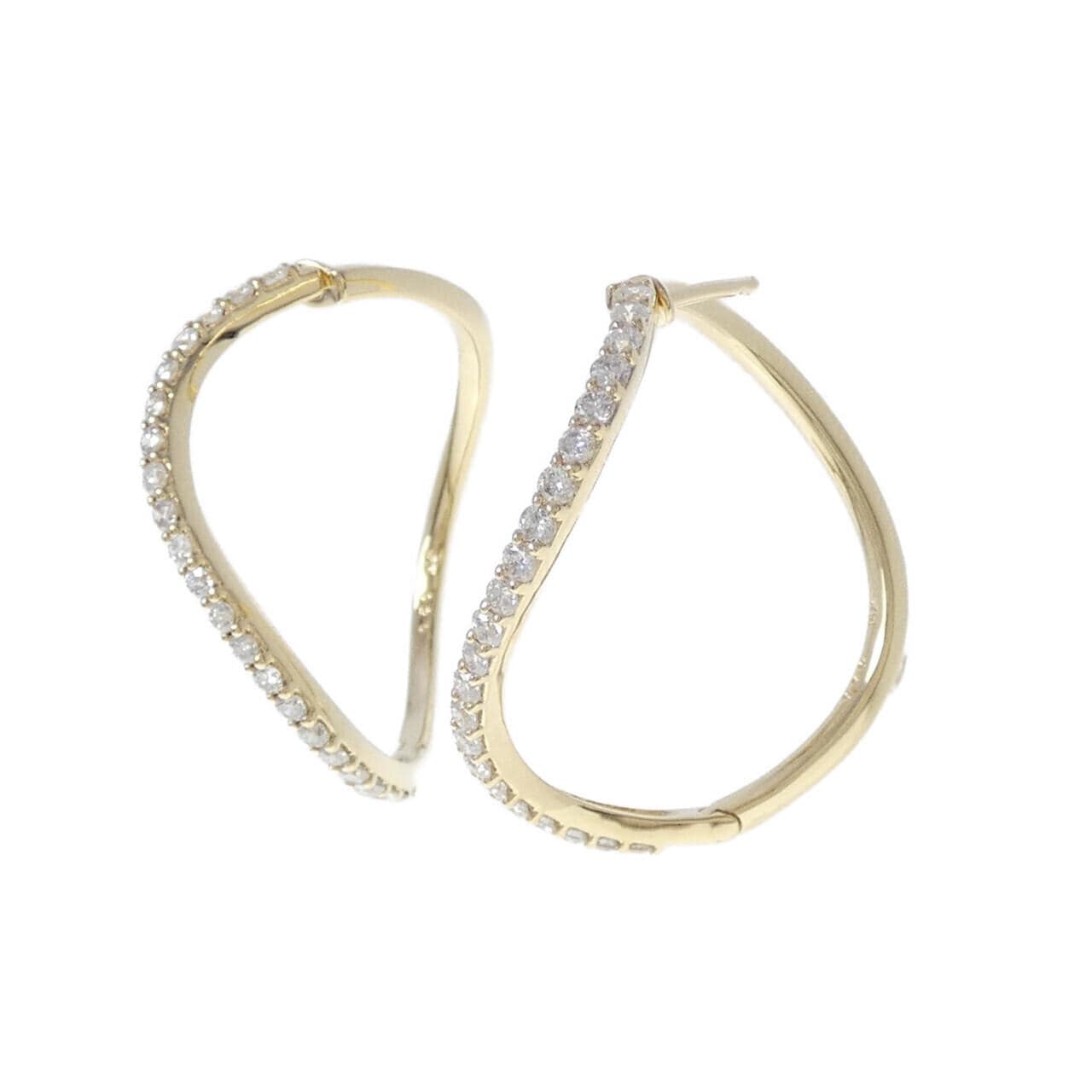 K14YG ダイヤモンド ピアス 1.00CT