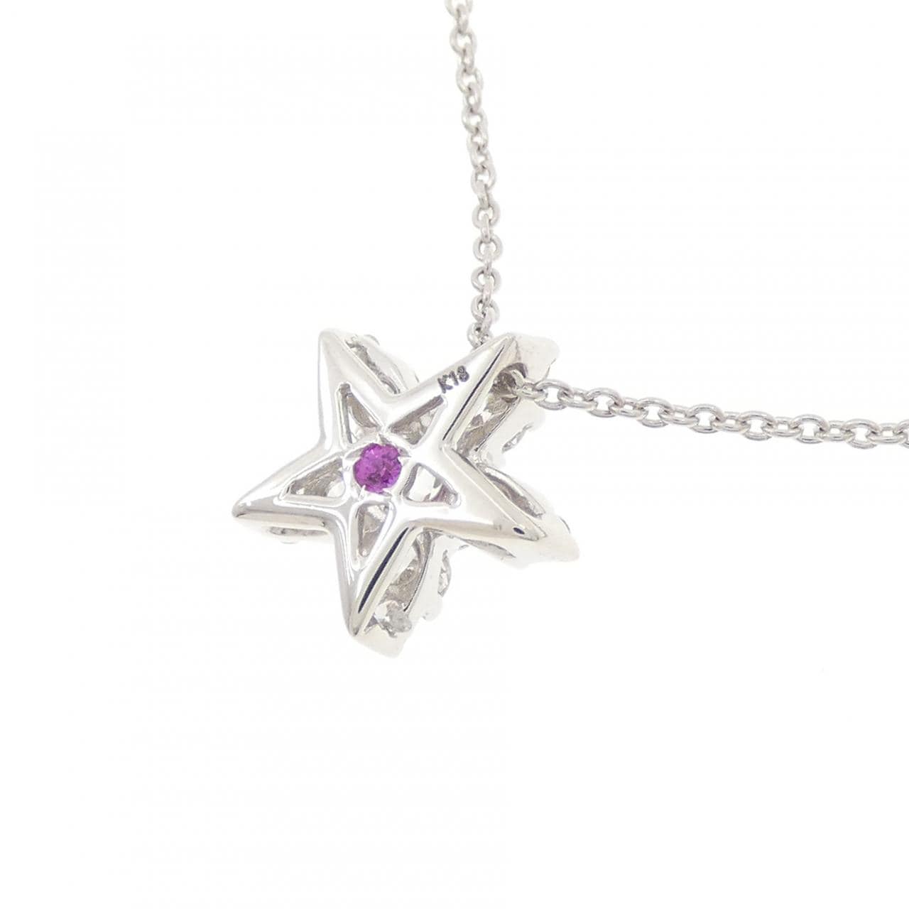 K18WG ダイヤモンド ネックレス