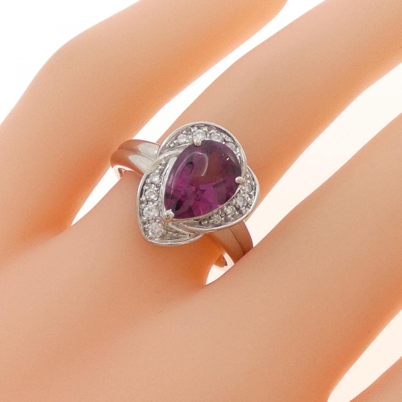 PT900 ガーネット リング 2.08CT