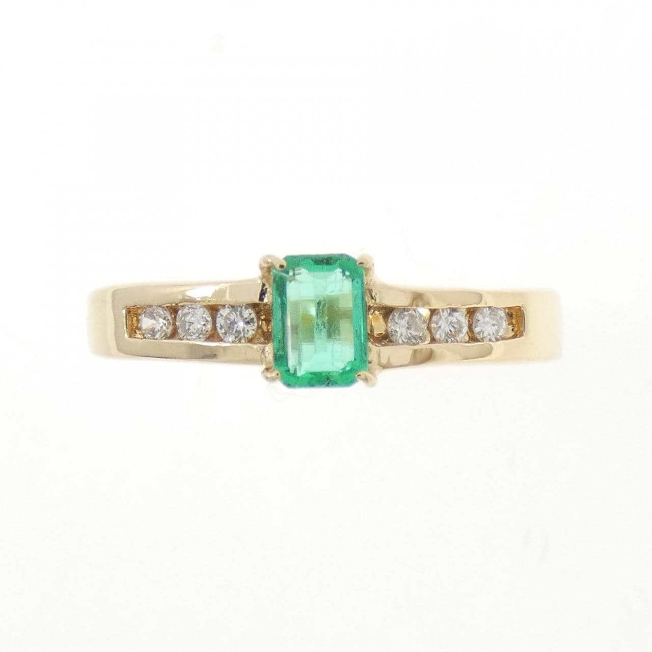 K18YG エメラルド リング 0.19CT