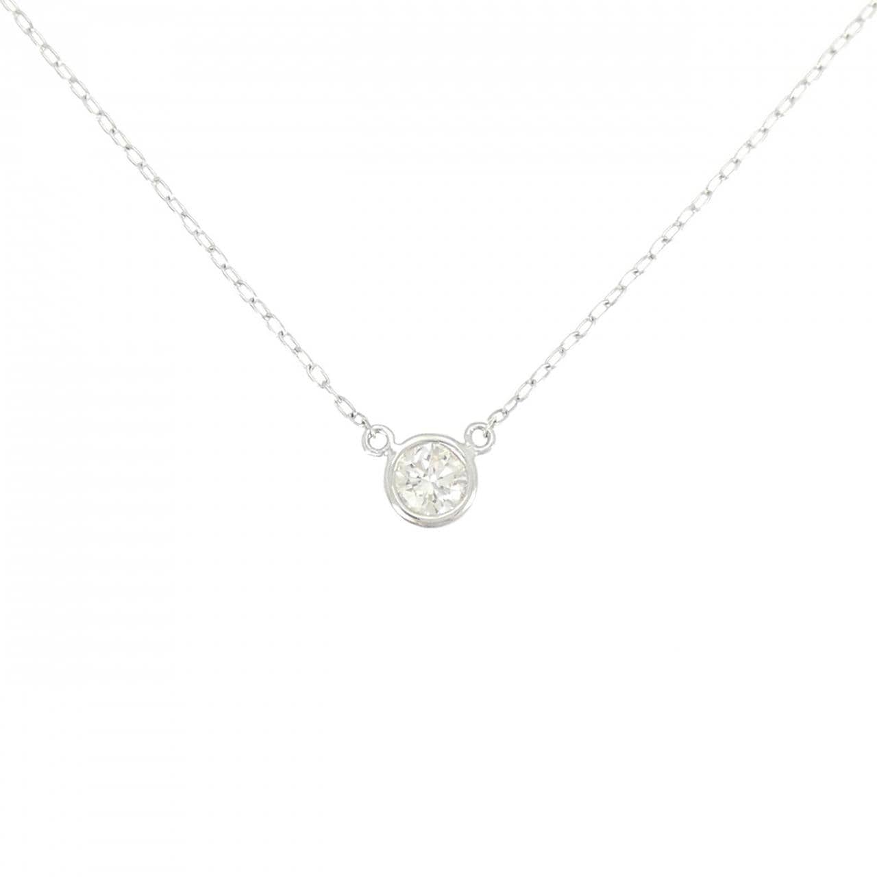 PT900/PT850 ソリティア ダイヤモンド ネックレス 0.20CT