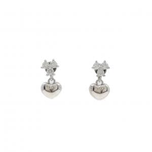 PT900 ハート ダイヤモンド ピアス 0.20CT