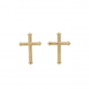 【新品】K18YG クロス ピアス
