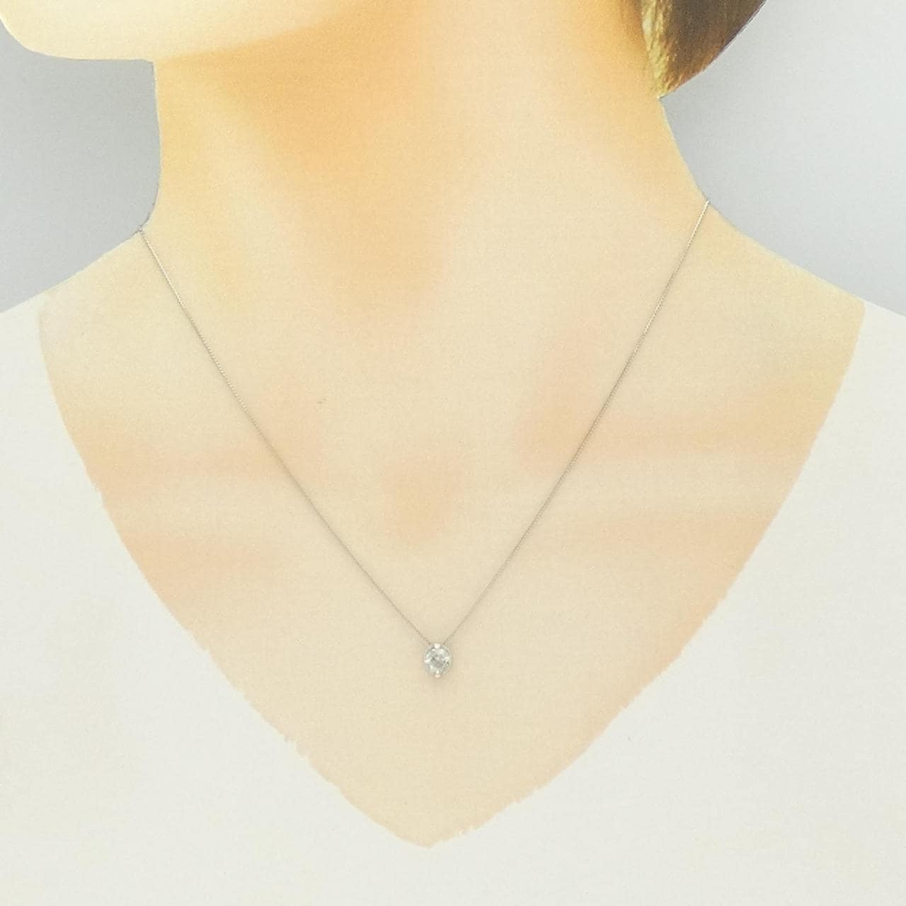 PT900/PT850 ダイヤモンド ネックレス 0.524CT