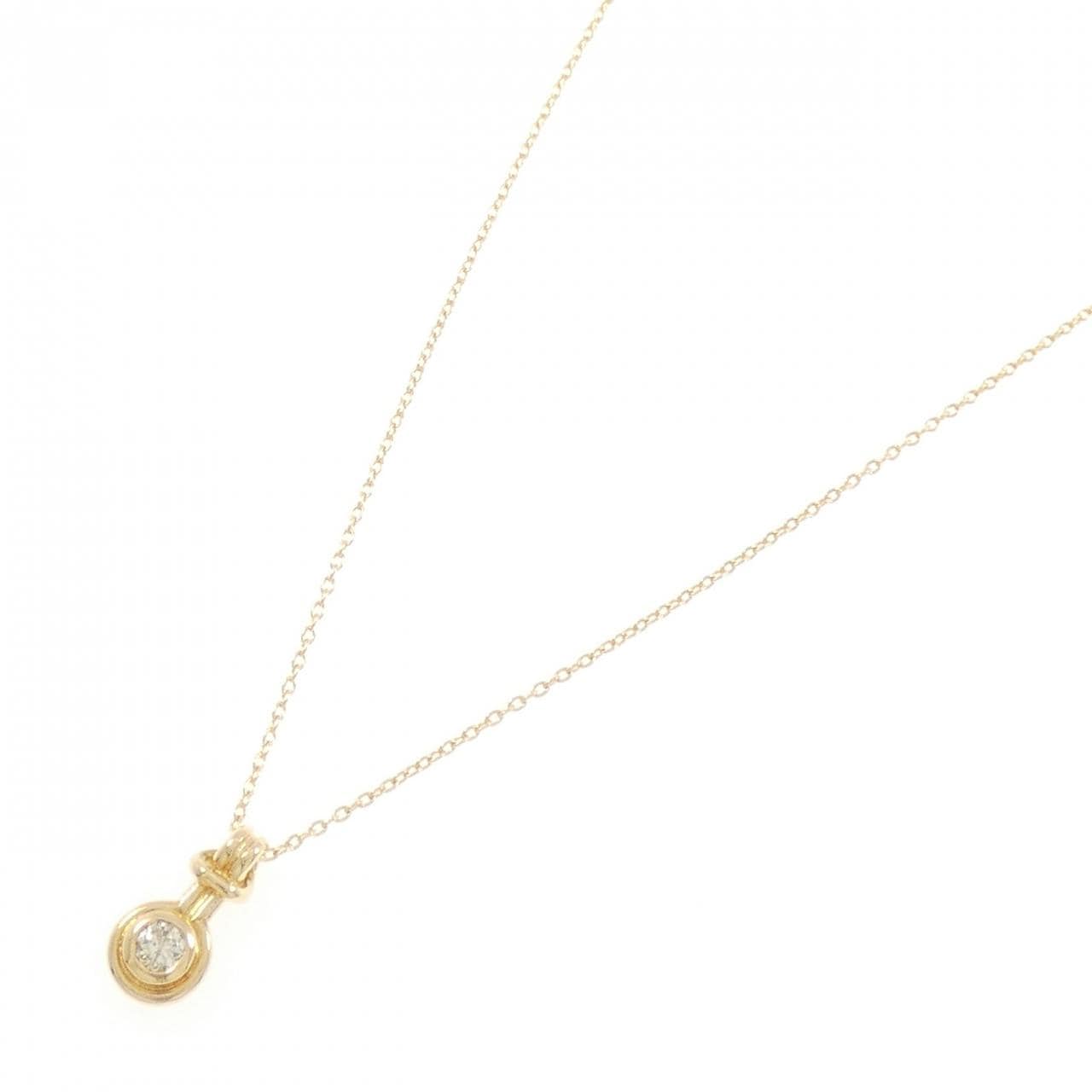 K18YG ダイヤモンド ネックレス 0.13CT
