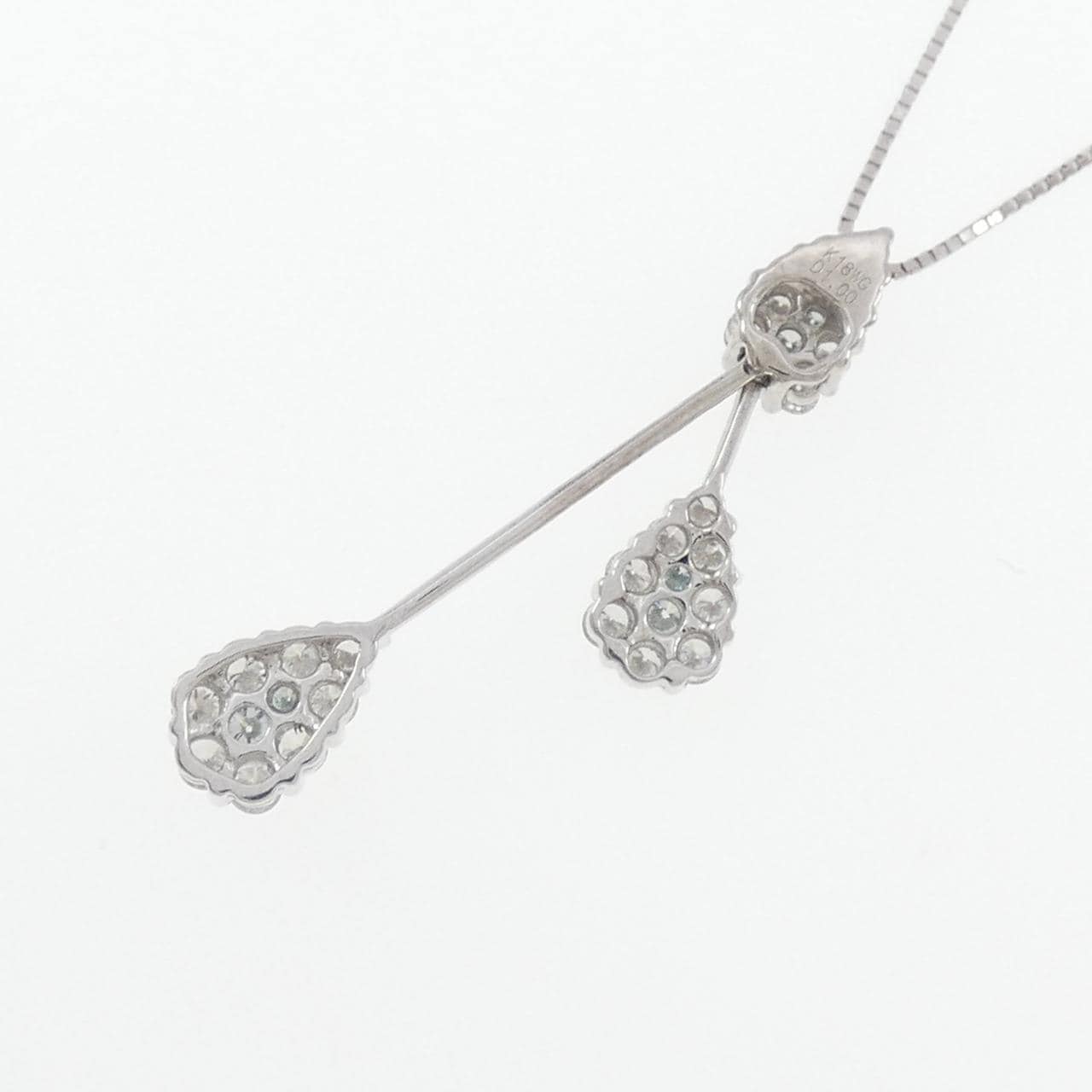K18WG ダイヤモンド ネックレス 1.00CT