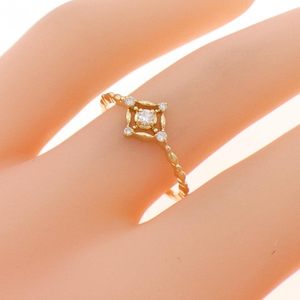K18YG ダイヤモンド リング 0.13CT