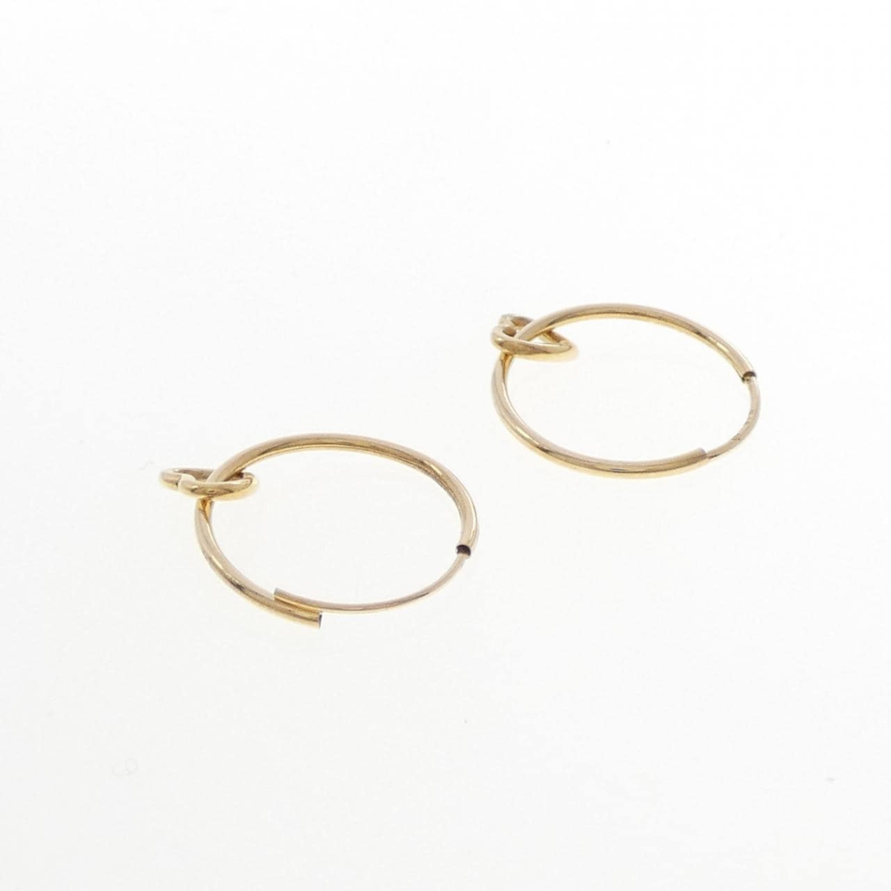 K18YG ハート ピアス