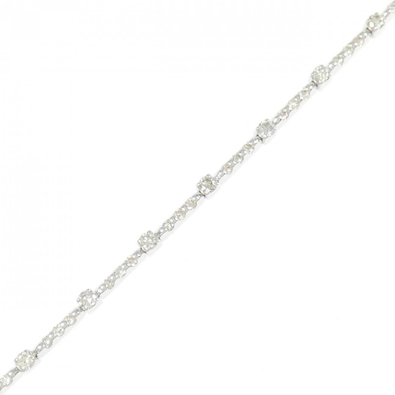 K18WG ダイヤモンド ブレスレット 1.06CT
