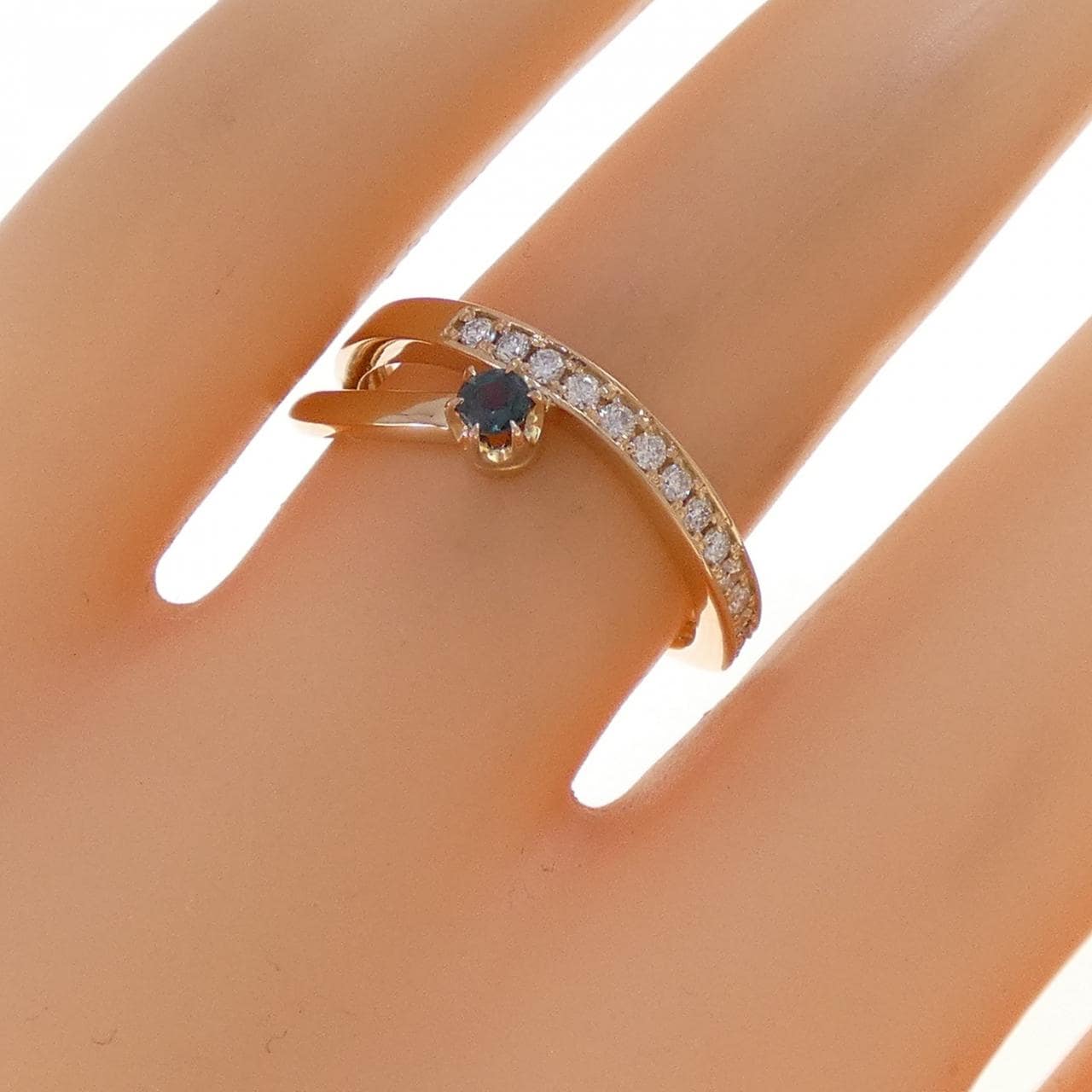 K18PG アレキサンドライト リング 0.09CT