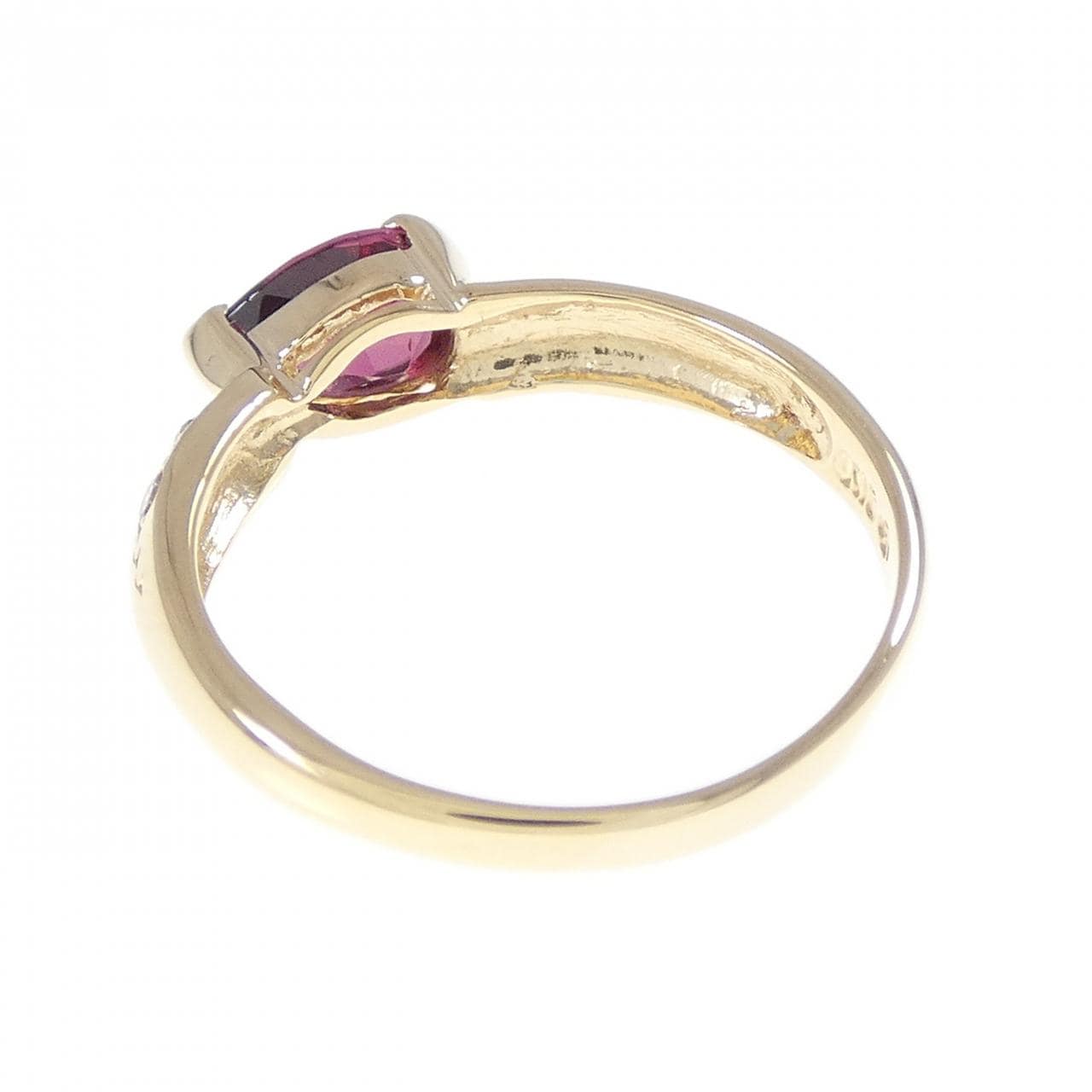 K18YG ガーネット リング