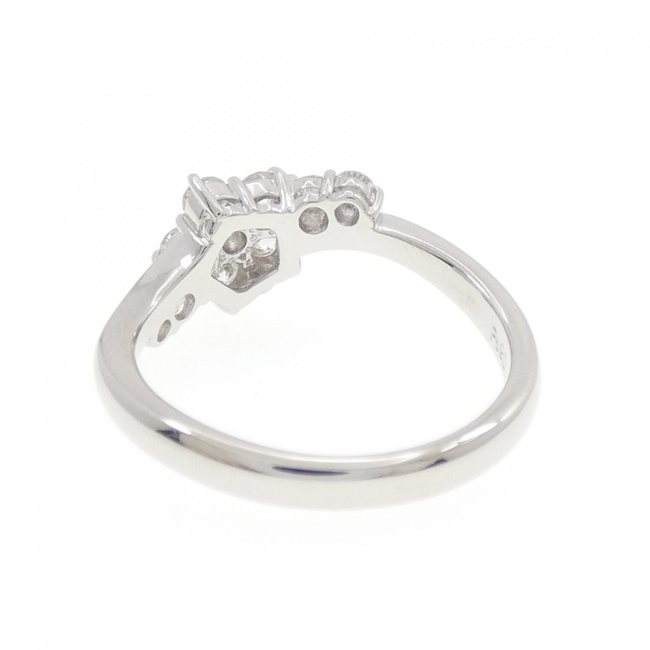 PT900 フラワー ダイヤモンド リング 0.51CT