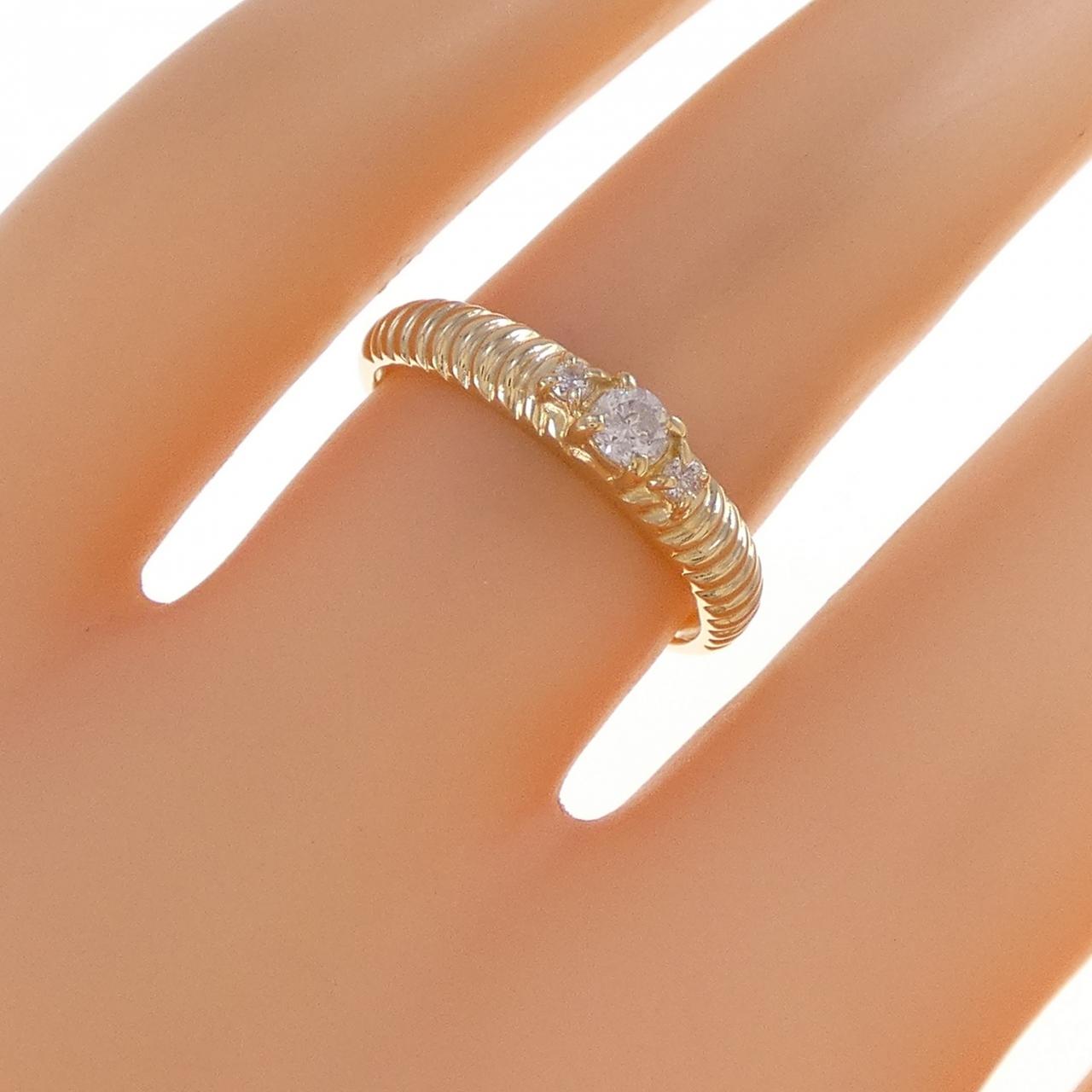 K18YG ダイヤモンド リング 0.14CT