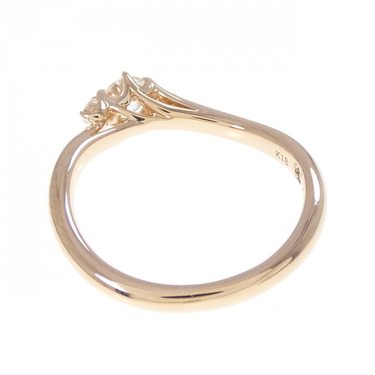 K18PG ダイヤモンド リング 0.215CT F VS1 3EXT H＆C