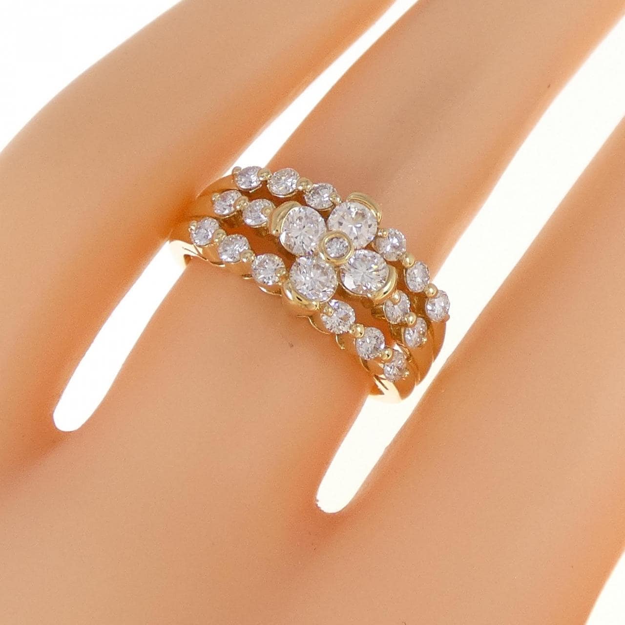 K18YG ダイヤモンド リング 1.00CT