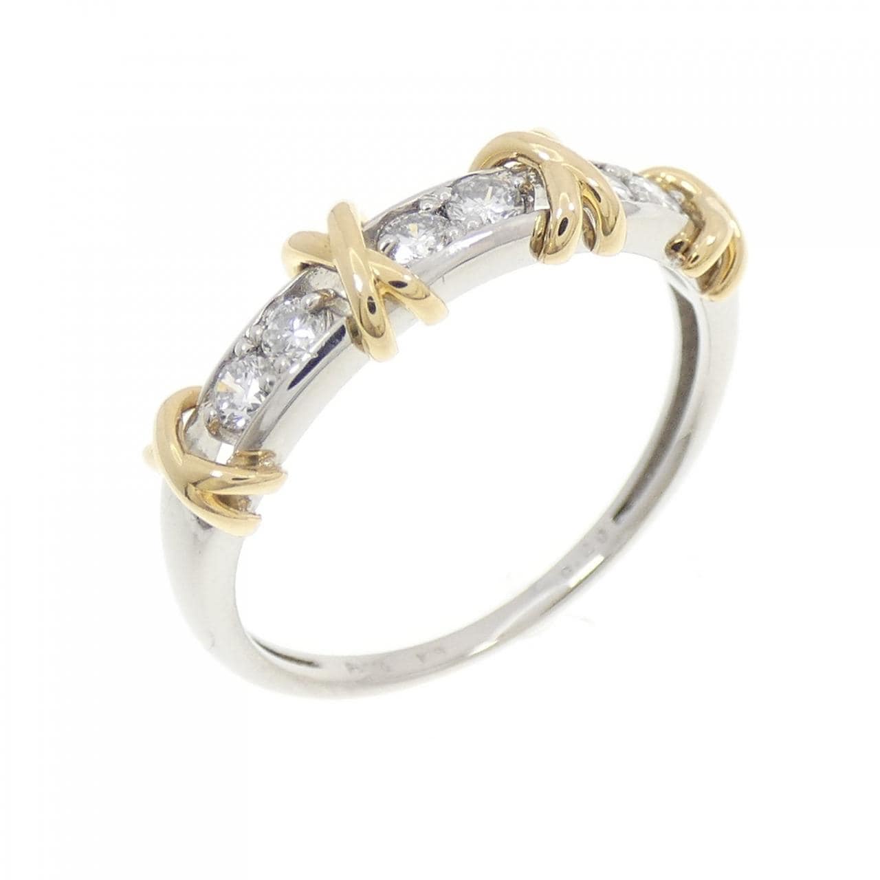 PT950/K18YG ダイヤモンド リング 0.20CT