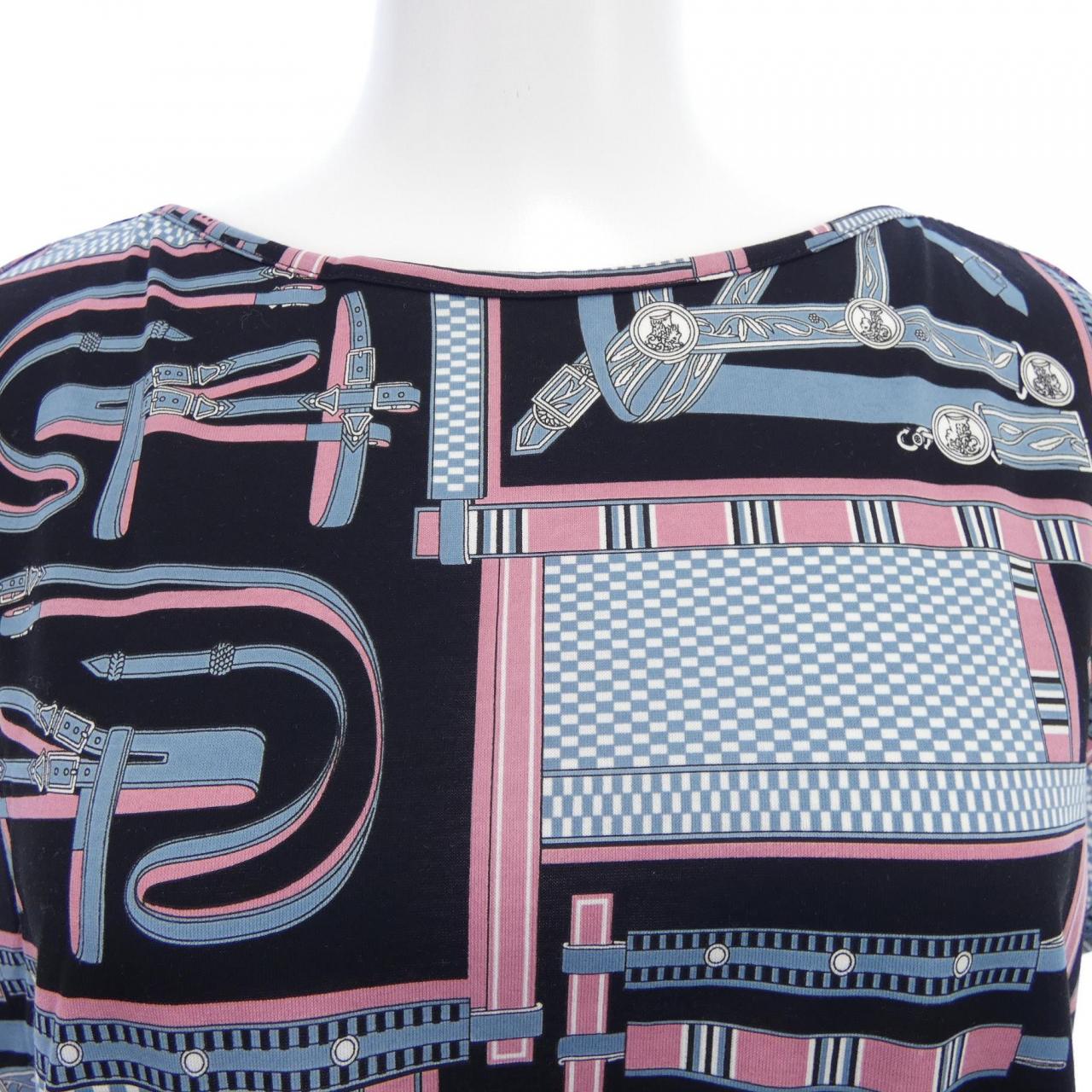 エルメス HERMES レトルエケストル LETTRES EQUESTRES 4H4523DS カットワンピース