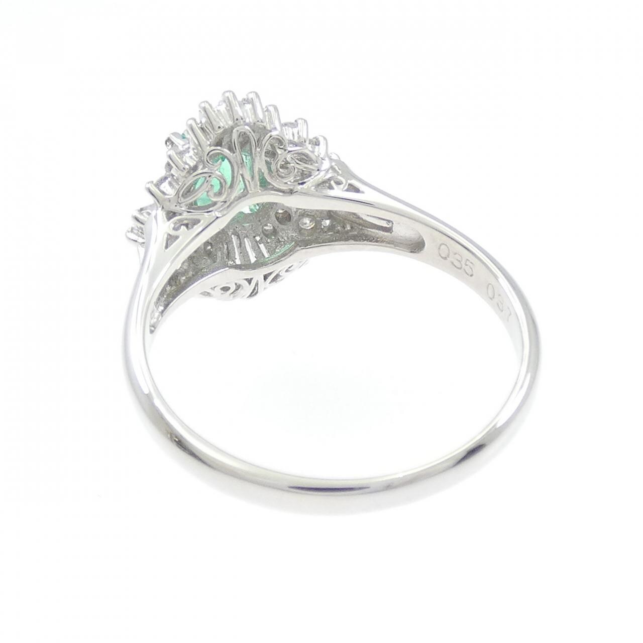 PT900 エメラルド リング 0.35CT