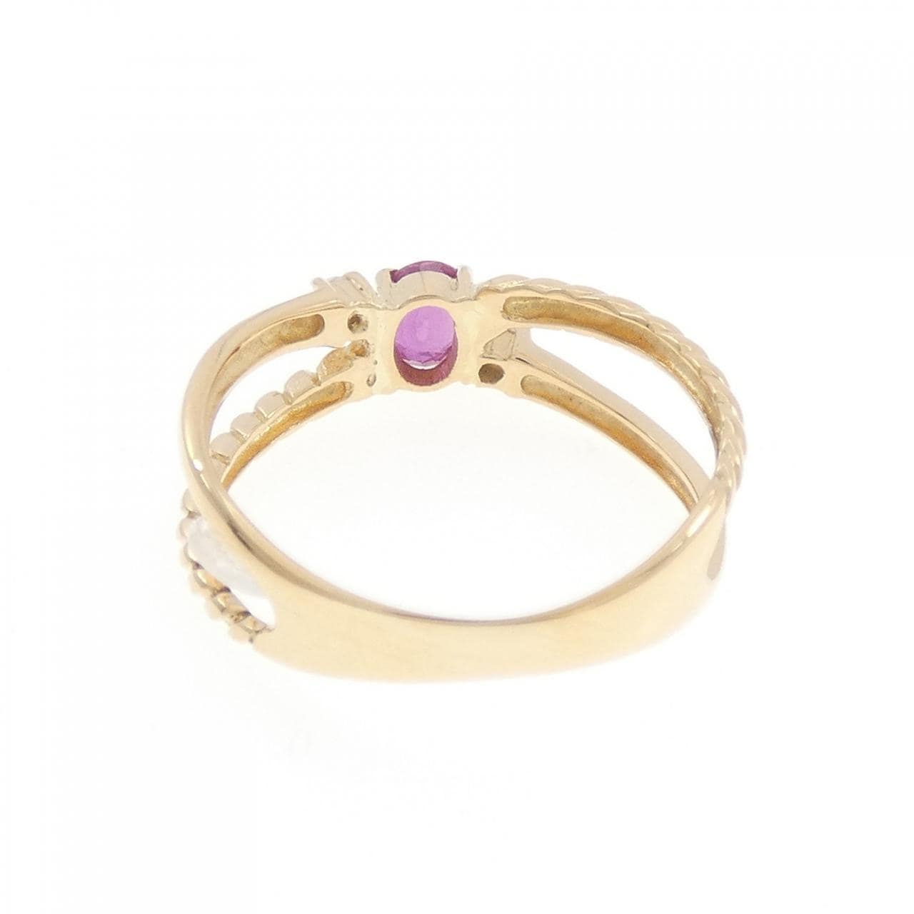 K18YG ルビー リング 0.35CT