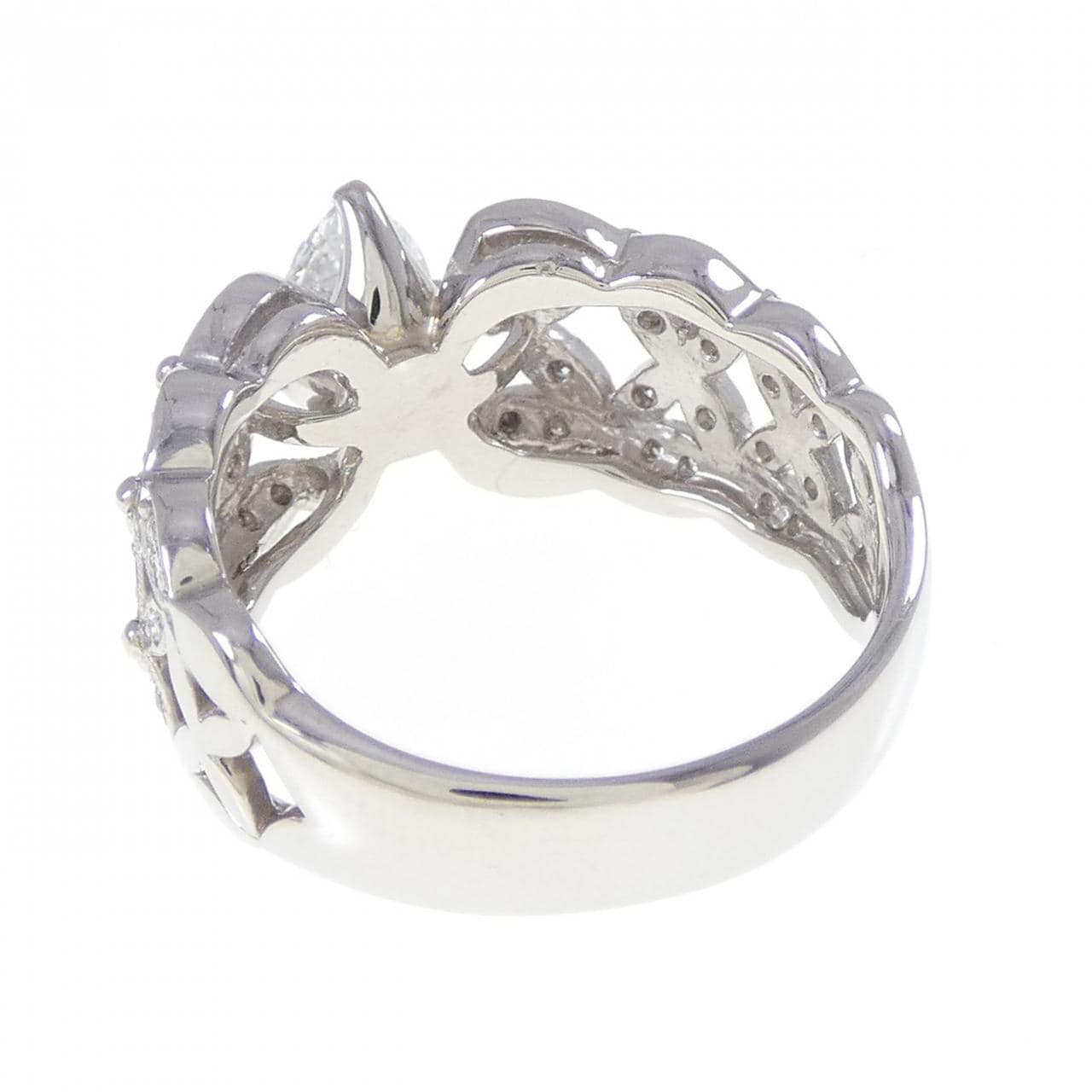 PT900 ダイヤモンド リング 1.029CT D SI2 マーキスカット