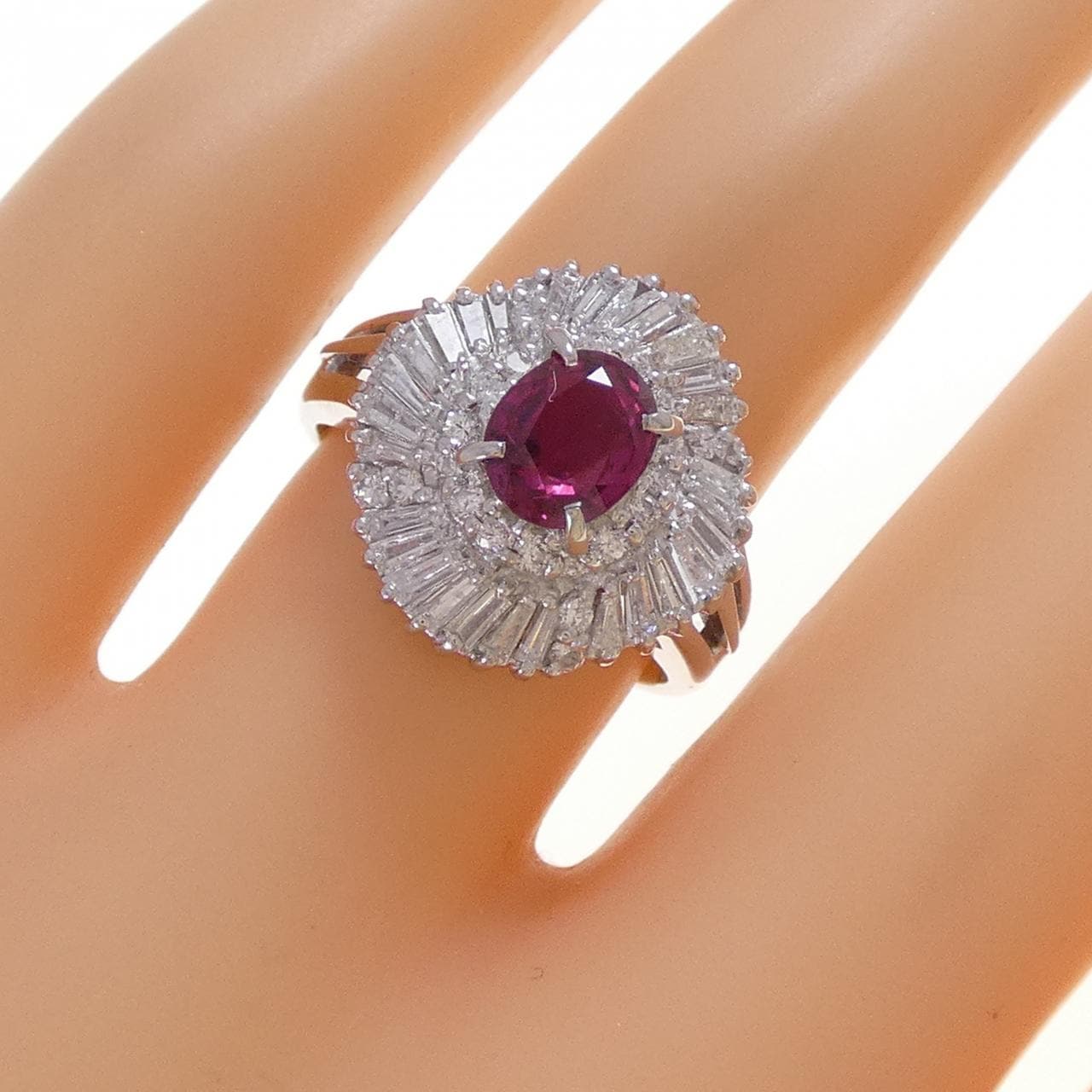 PT900 ルビー リング 1.103CT