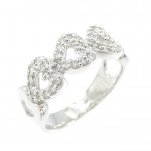 K18WG ハート ダイヤモンド リング 0.24CT