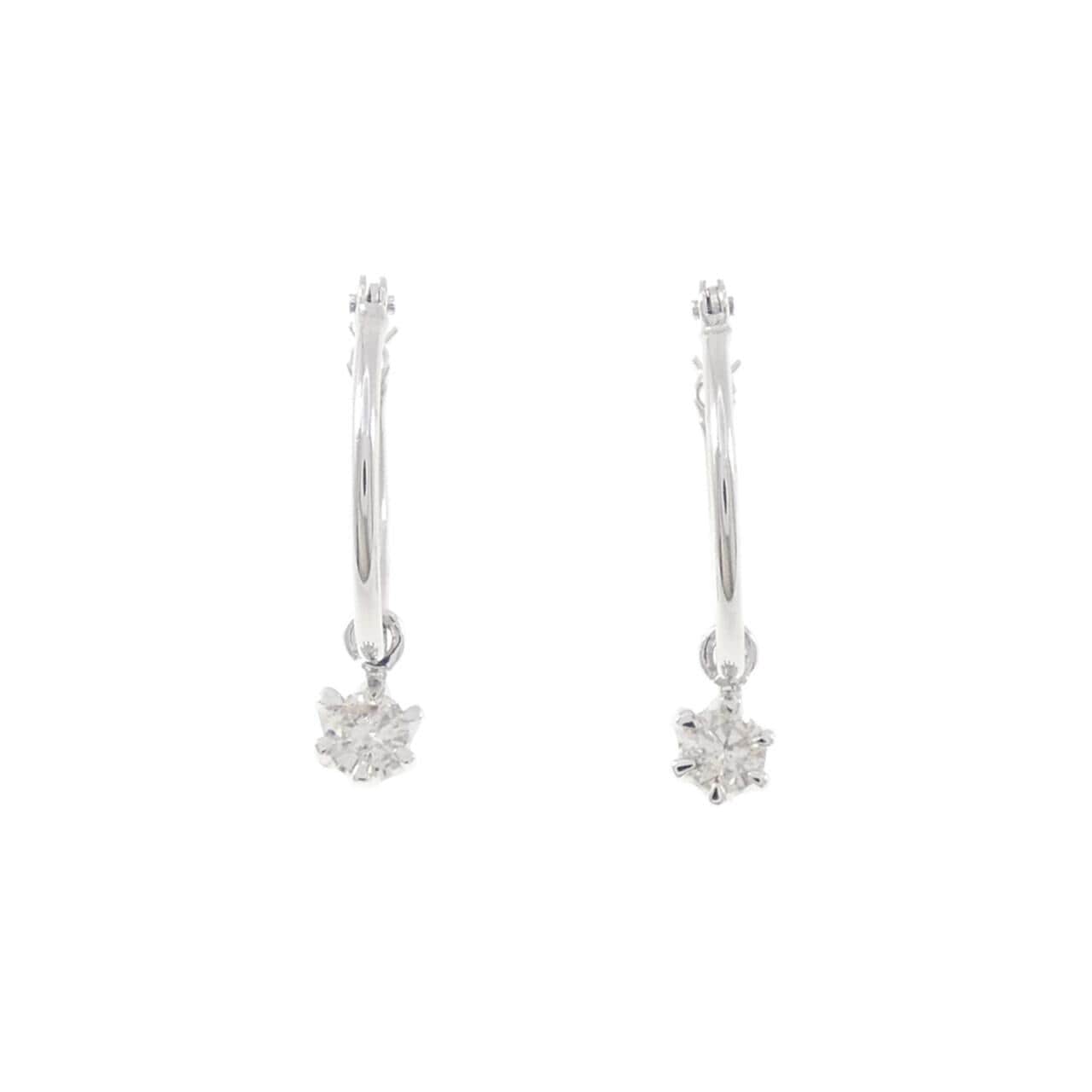K18WG ダイヤモンド ピアス 0.20CT