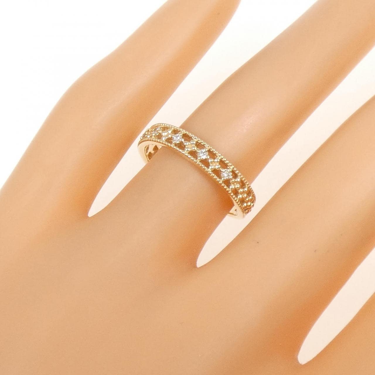 クミキョク K10YG リング 0.05CT