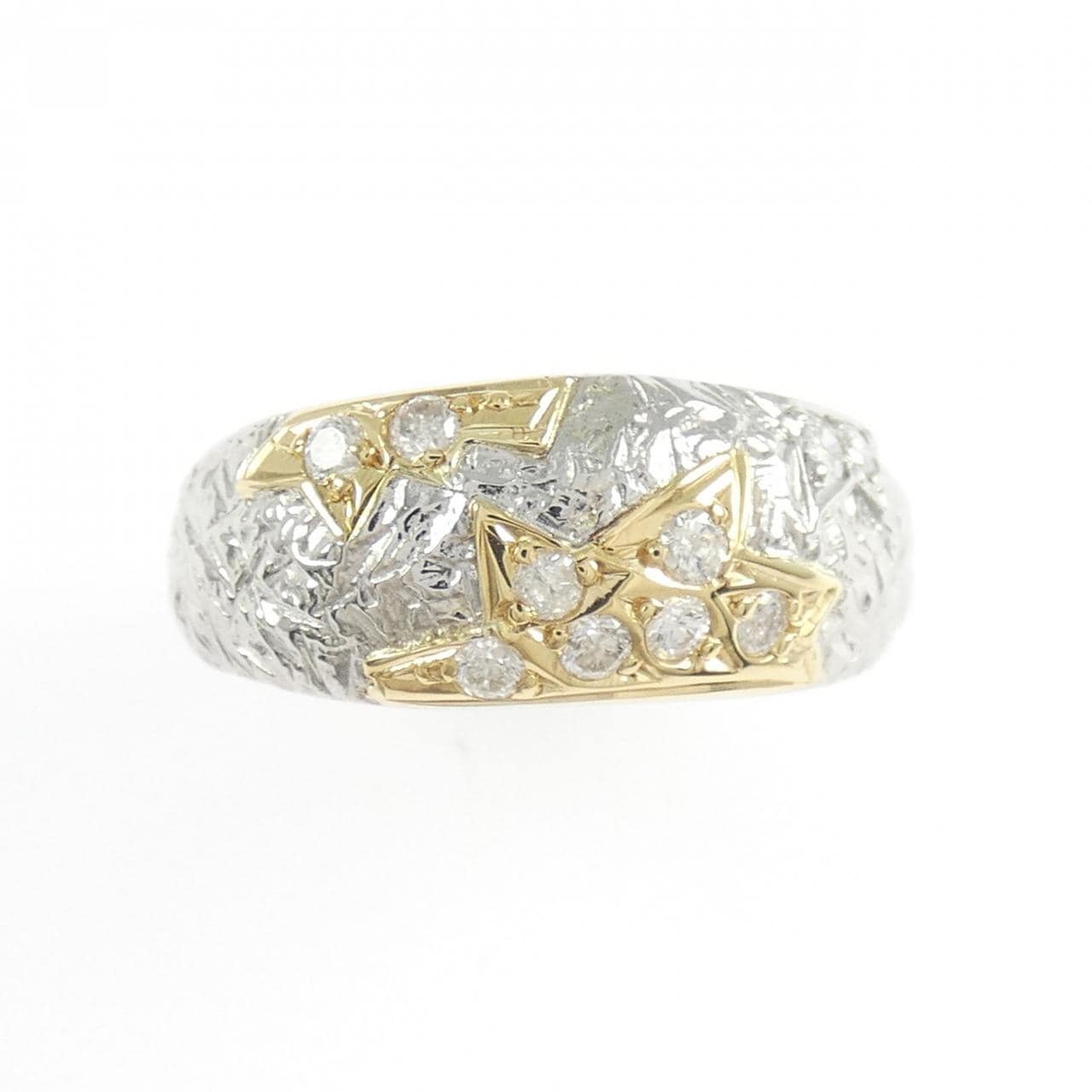 PT900/K18YG ダイヤモンド リング 0.22CT