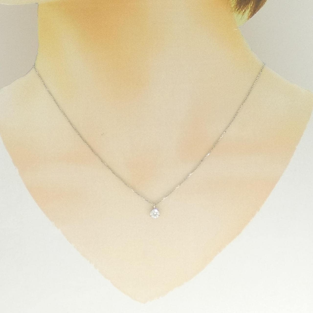PT900/PT850 ダイヤモンド ネックレス 0.350CT D SI2 EX