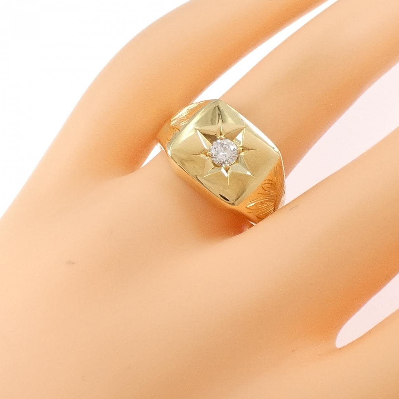 K18YG ダイヤモンド リング 0.223CT