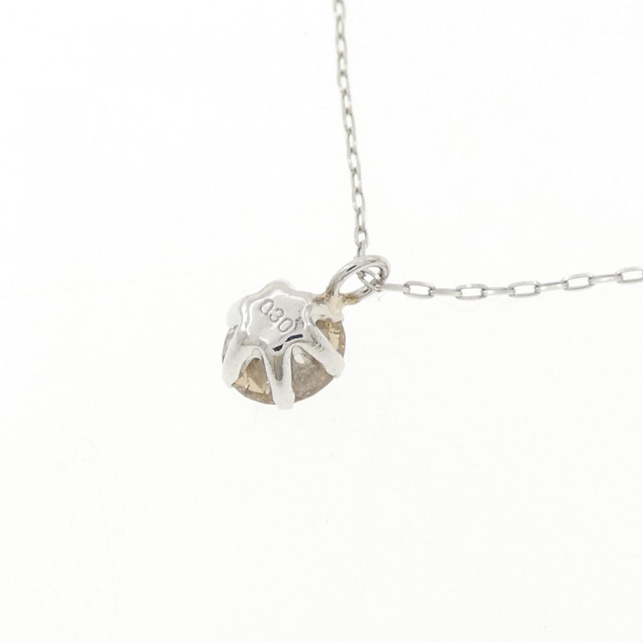 PT900 ソリティア ダイヤモンド ネックレス 0.30CT